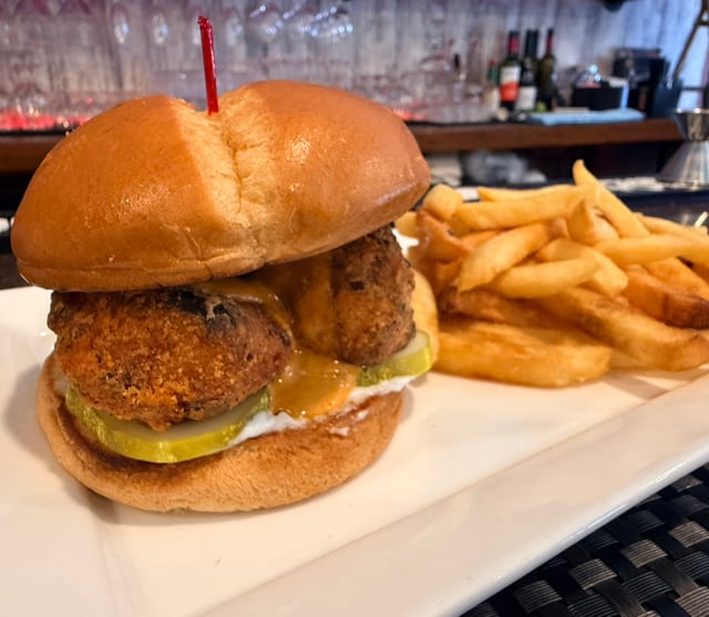 Spicy Chicken Kabob Sandwich.